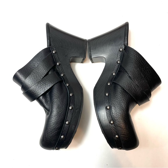 Kork Ease Korks Felisa Black Leather Studded Platform Mules Size 9M - Picture 6 of 10